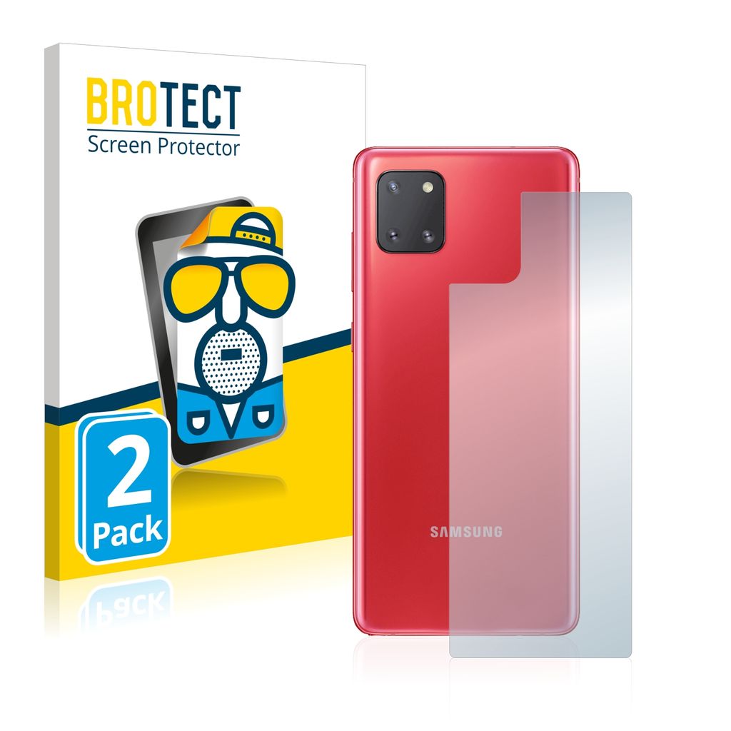 2x BROTECT Schutzfolie für Samsung Galaxy Note 10 Lite (Rückseite) Folie Matt Entspiegelt