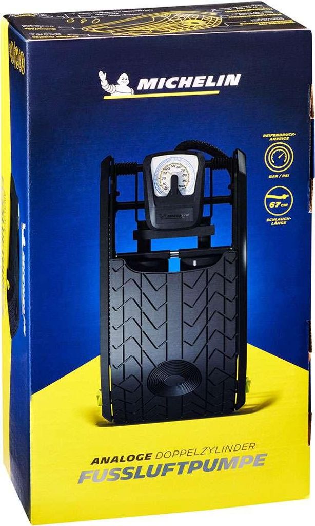Schwalbe Doppelzylinder Fußluftpumpe 7 bar