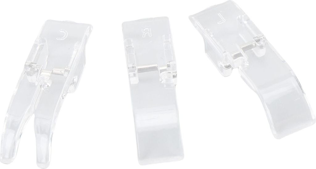 3Pcs Transparent Presser Foot Set Fit für Singer Nähmaschine Clear 10mm Breite Teile Zubehör