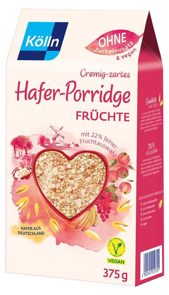 Kölln Hafer-Porridge Früchte, 375g Produktbild 