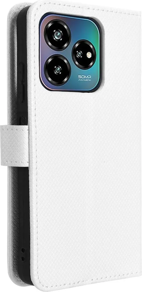 Custodia Portafoglio ZTE Blade V60 Vita | Pelle Bianca Anti-Urto