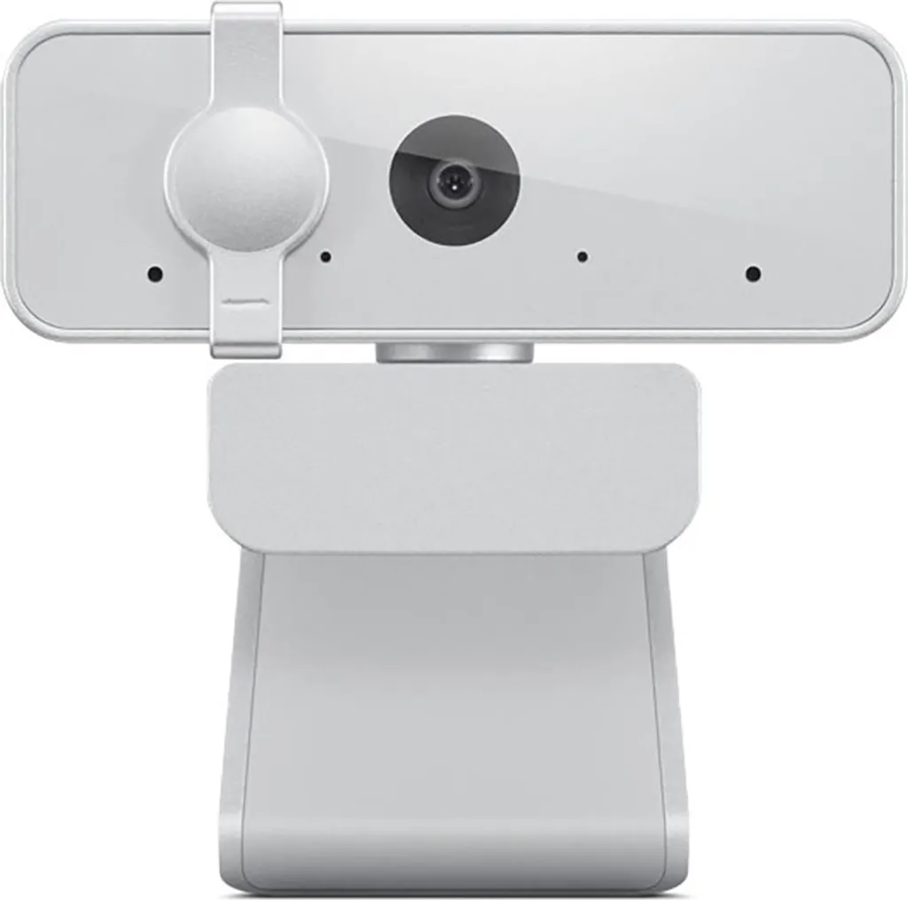 Webcam Lenovo 310 pour Télétravail et Cours en Ligne 1080p Blanche USB