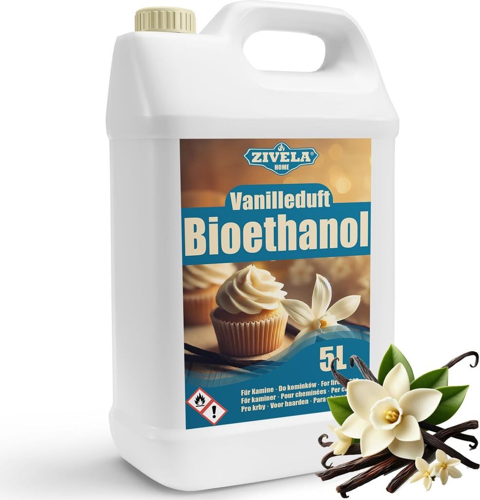 Bioetanol 96,6 % 5L |alkohol s vôňou vanilky 96,6 % 5L | Obrázok produktu 