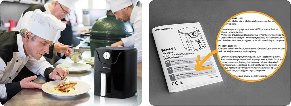 Friggitrice ad aria senza grassi Berdsen BD-654 nero - 20