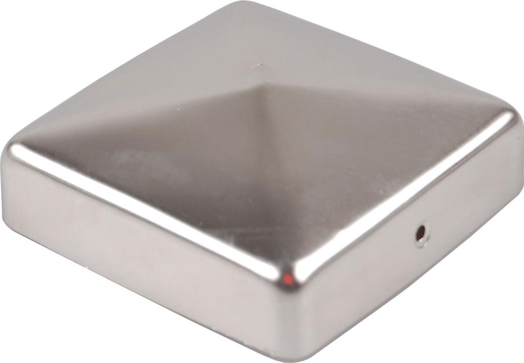 Pfostenkappe Edelstahl 121 mm Pyramide Abdeckkappe für Produktbild 