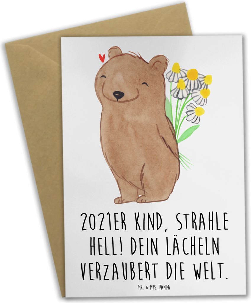Mr. & Mrs. Panda Klappkarte 2021 Geburtstag - Weiß - Geschenk, hochzeitskarten, weihnachtskarten, Baby, Geburtstagsgeschenk, Alter, Glückwunsch, ...