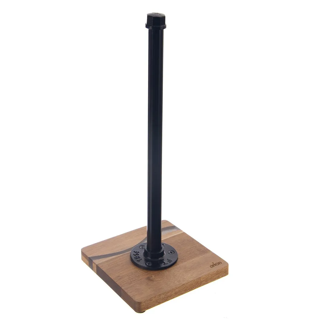 Porte-serviettes RIVER en métal et bois noir, distributeur chic 35 cm