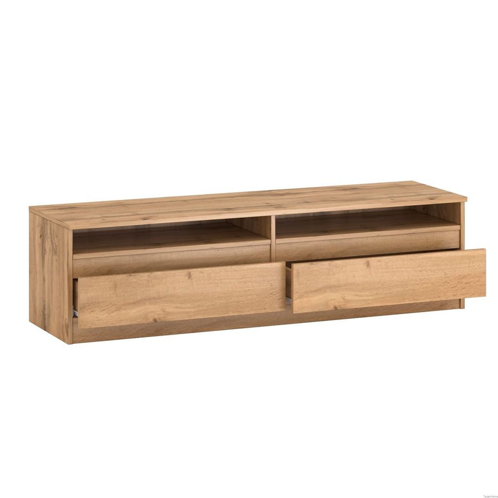 RTV-Schrank 140 cm unter einem TV-Gerät Eiche wotan