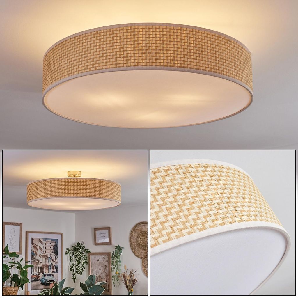 Mels Deckenlampe aus Metall/Papiergeflecht/Kunststoff in Produktbild 