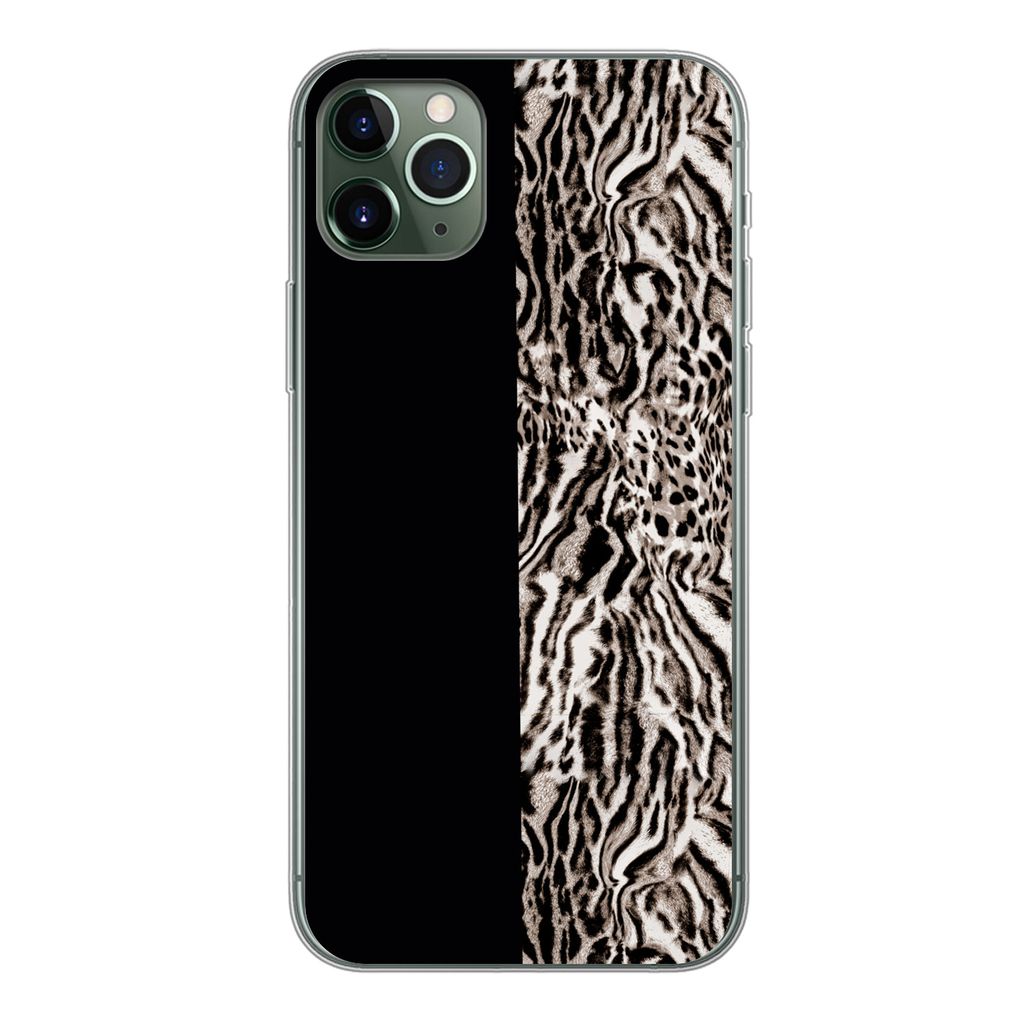 MuchoWow Handyhülle Schutzhülle Hülle für iPhone 11 Pro Max Tierdruck - Design - Tiere Silikon Softcase Handy Hülle - Schutz
