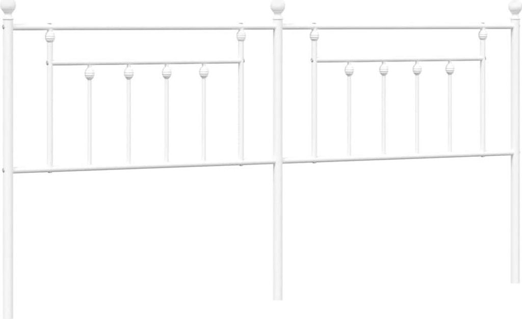 vidaXL Ersatz-Kopfteil Metall Weiß 193 cm