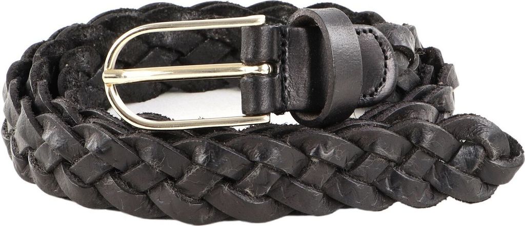Vanzetti Leder Gürtel Braided Women's Belt W75 Black schwarz