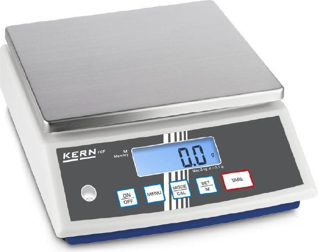 KERN Tischwaage FCF 30K-3 (Wägebereich 1g - 30 kg, für Gastronomie/Industrie)