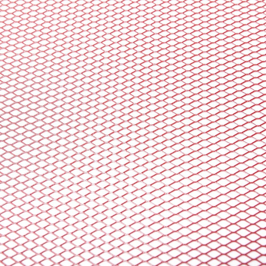 STR8 Racinggitter strong quality, 30x30cm, feiner Lochabstand, rot eloxiert