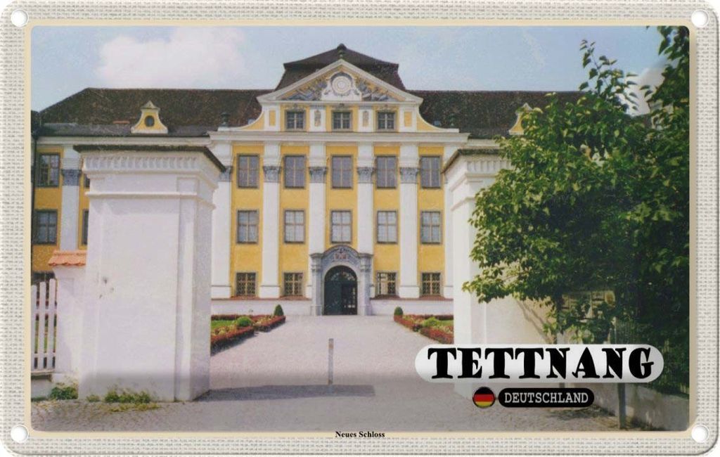 vianmo Blechschild 20x30 cm Tettnang Neues Architektur Schloss Bildmotiv Reisemotiv Abenteuer Reisen Urlaub Häuser