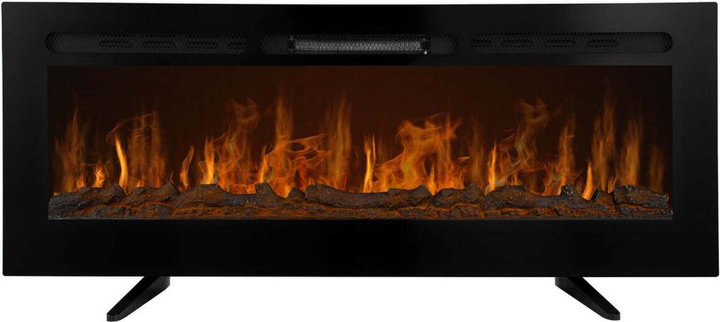 Elektrokamin Elektrischer Wandkamin Einbau LED Kamin Elektroheizung 127cm 950W 1850W Zeitschaltuhr Fernbedienung Einstellbare Helligkeit Kieselstei...