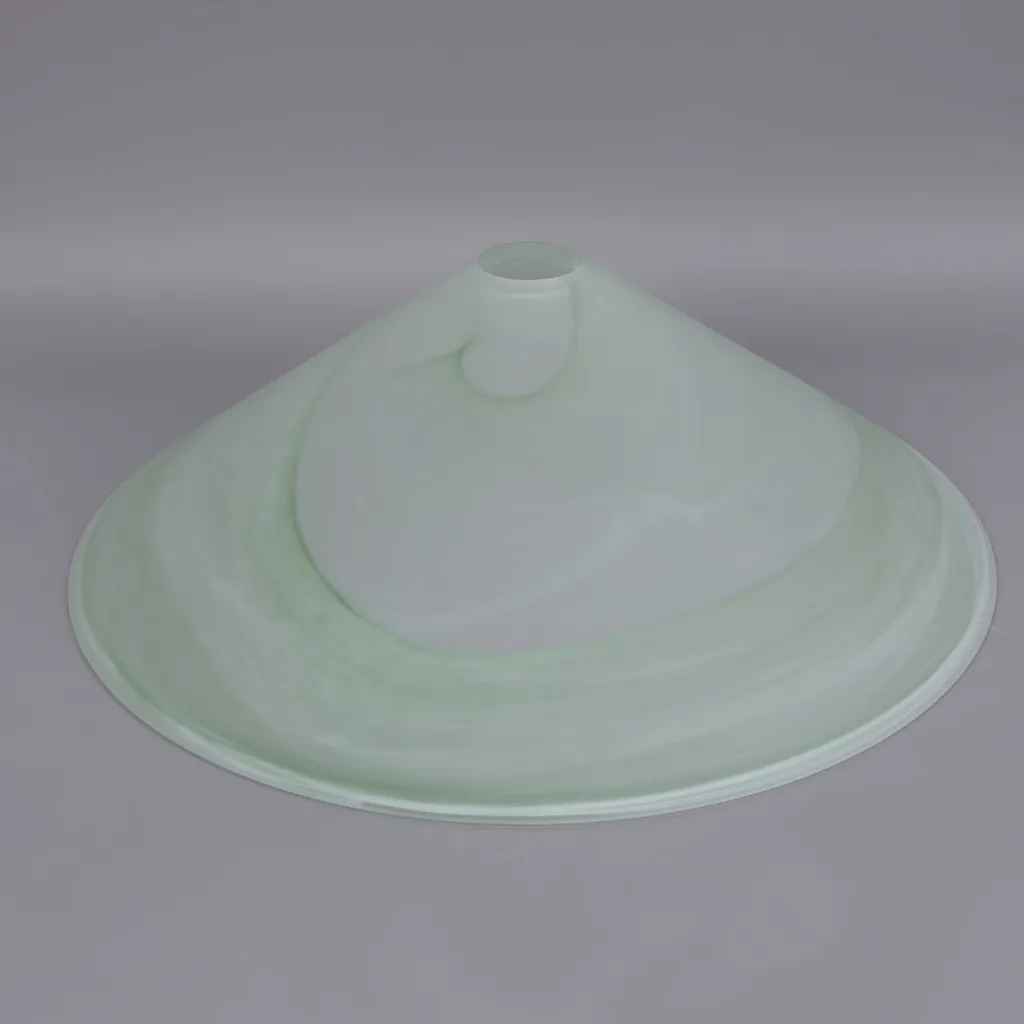 Diffuseur pour plafonnier albâtre blanc reflets verts d42cm douille E27