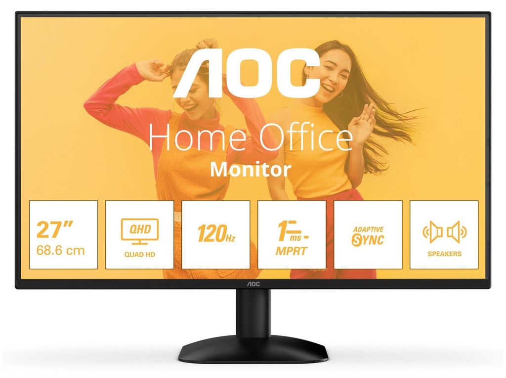 AOC Q27B35S3 Monitor PC 27" Quad HD IPS 120Hz 1ms AdaptiveSync Nero