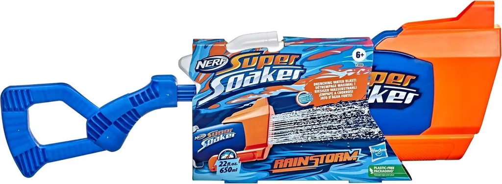 Pistolet à eau Nerf Super Soaker Rainstorm pour jeux de jardin extérieurs