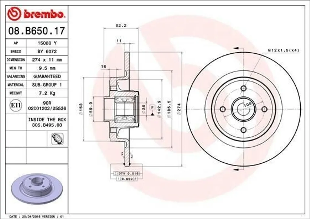 Éliminez les bruits de freinage : disque Brembo Grand Scenic II (JM)