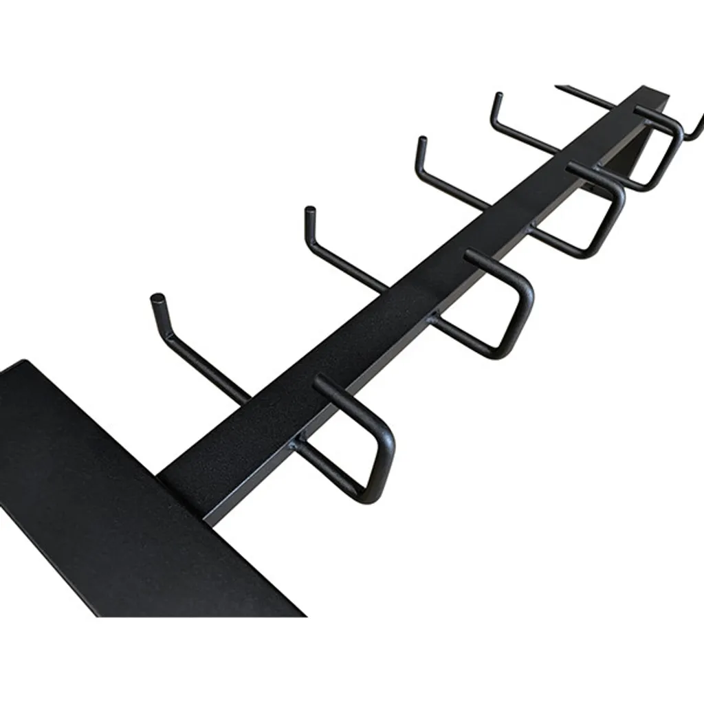 Patère d'angle murale Iris noire 5 têtes pour gain de place entrée - 6