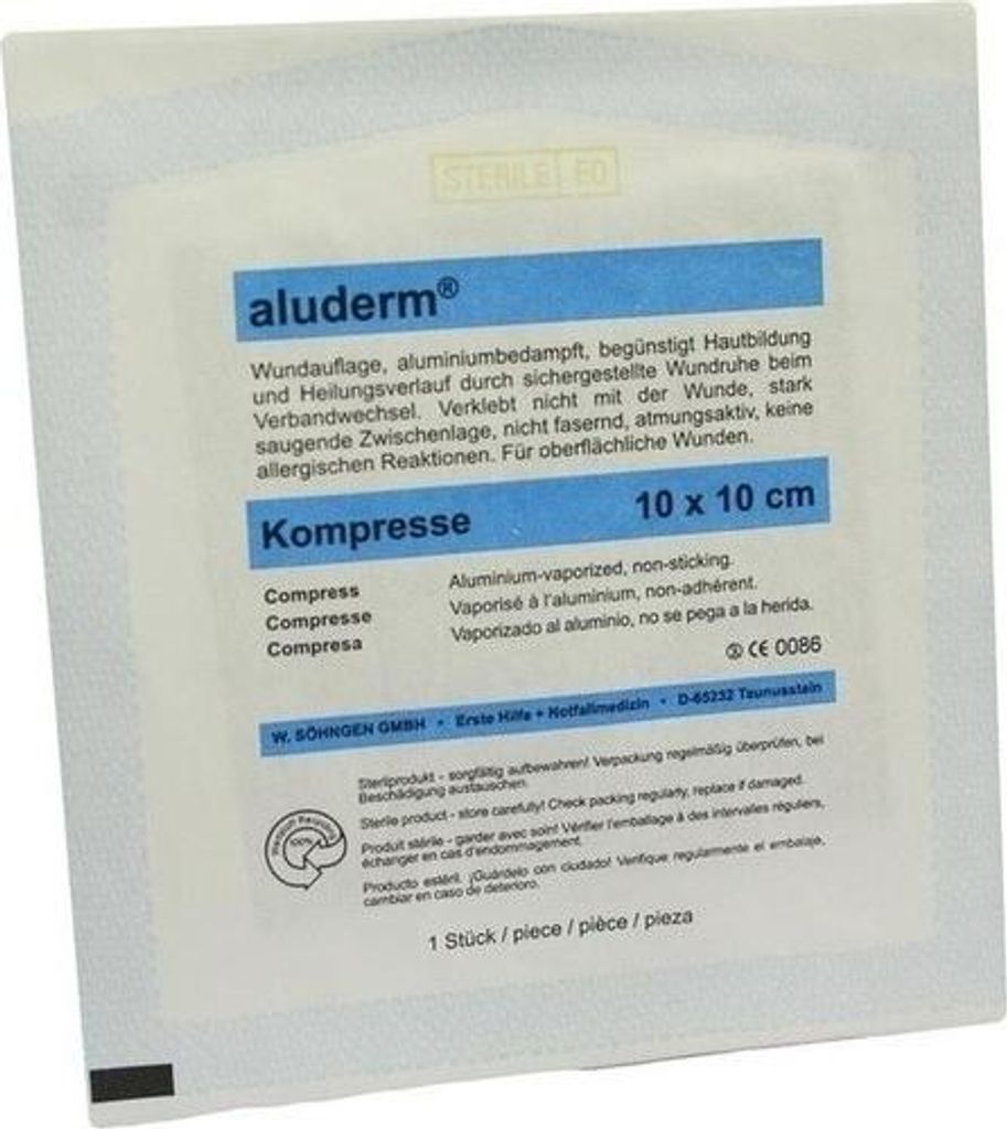 SÖHNGEN 1003208 aluderm® compress - 10 x 10 cm, jednoduchý Obrázek produktu 