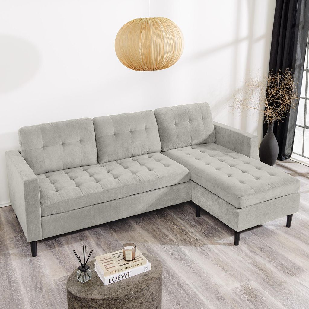 riess-ambiente Modernes Ecksofa STOCKHOLM 220cm greige Produktbild 