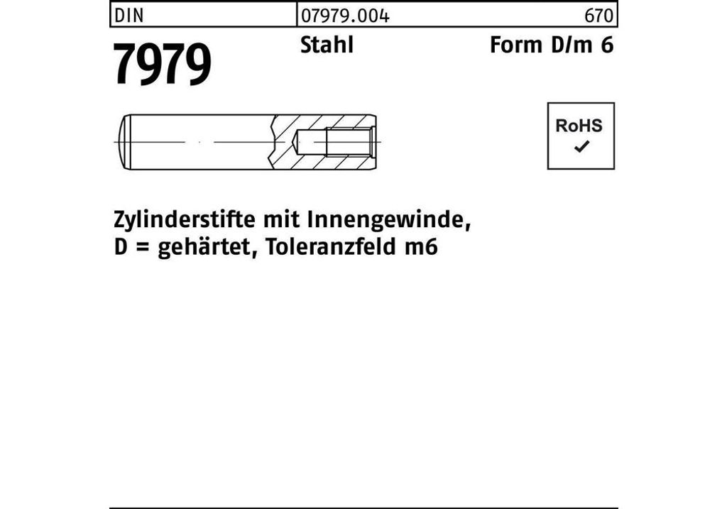 Zylinderstift DIN 7979 m.Innengewinde D 8 x Kaufland.de