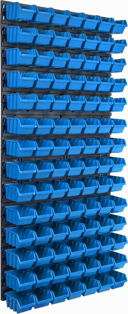 Storage System Wall Shelf 576 X 1170 Mm 98 Pieces Box Stacking Boxes Storage Boxes Extra Strong Wall Plates Expandable Workshop Shelving Workshop Wall