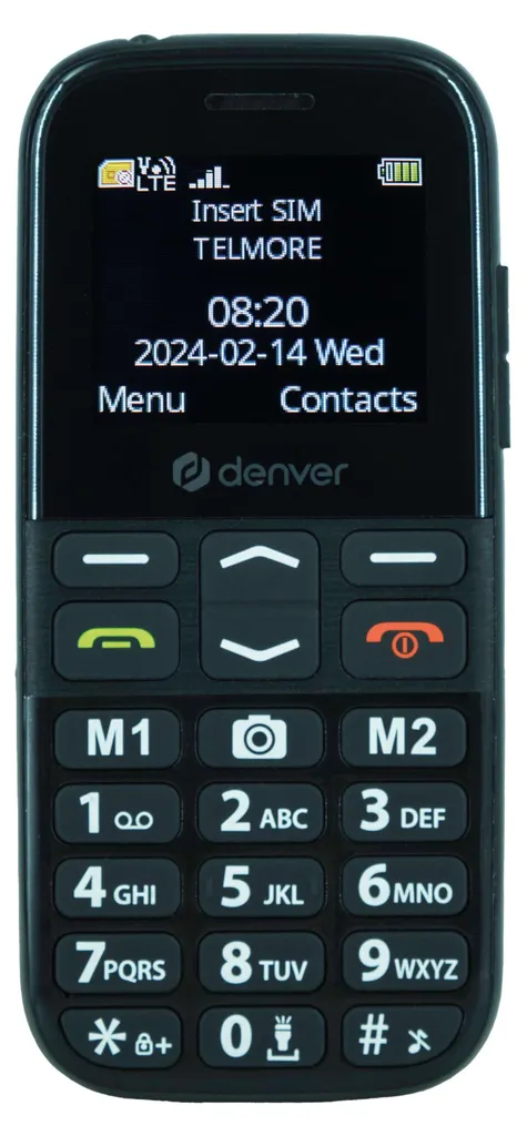 Téléphone Senior à Grandes Touches Denver BAS-18600L avec Socle Noir