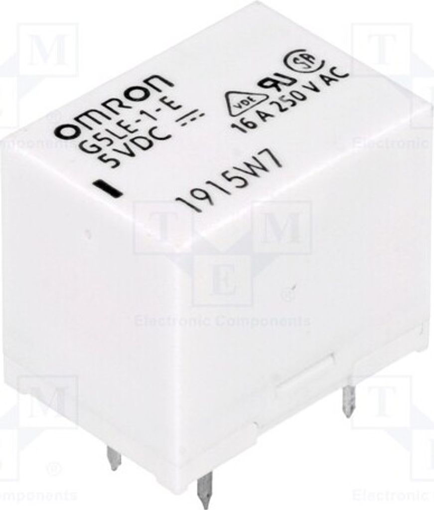 1x Relais: elektromagnetisch 16A/250VAC USpule : 5VDC Mini G5LE-1-E 5VDC Elektro