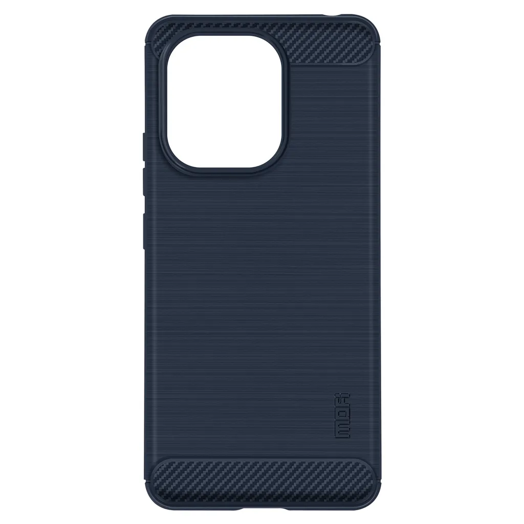 Cover MOFI Redmi Note 13 4G Blu - Protezione Silicone Carbonio e Metallo