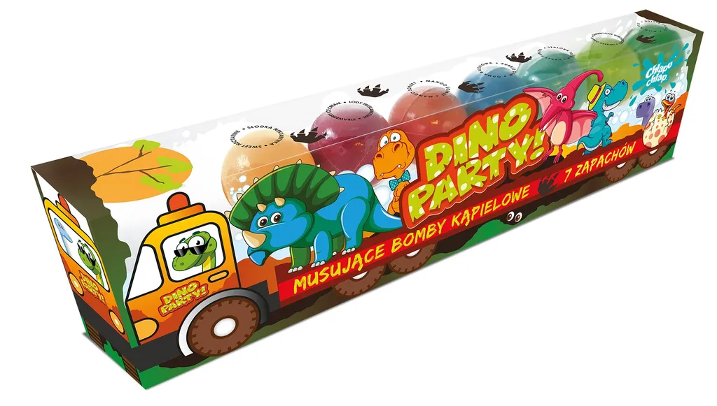 Dino Truck Bombe de bain 7pcs : fini les pleurs lors du bain des petits