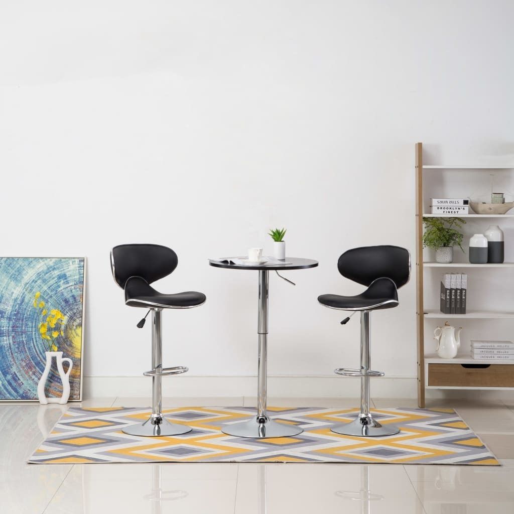 "2026 Promotion" Barhocker 2 Stk. - Hohe Qualität - Schwarz Kunstleder - Barhocker CC12413