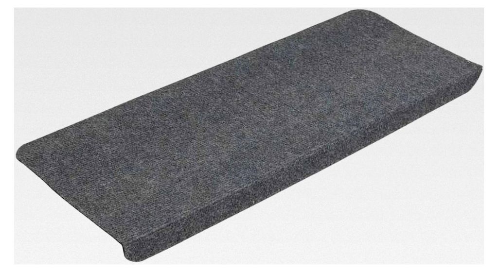 Treppenmatten 15 Stück, selbstklebende Treppenteppiche, Treppenschutz, 65x24,5x3,5cm Grau