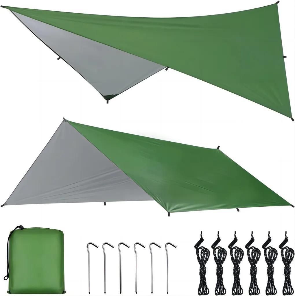 Markise - 3 m x 3 m, Plane, wasserdicht, Sonnenschutz, grün