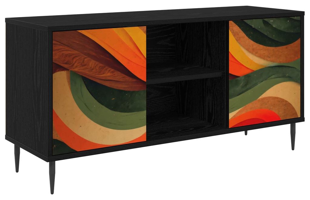 vidaXL TV-Schrank BONN 102 x 33 x 51 cm Schwarz Produktbild 