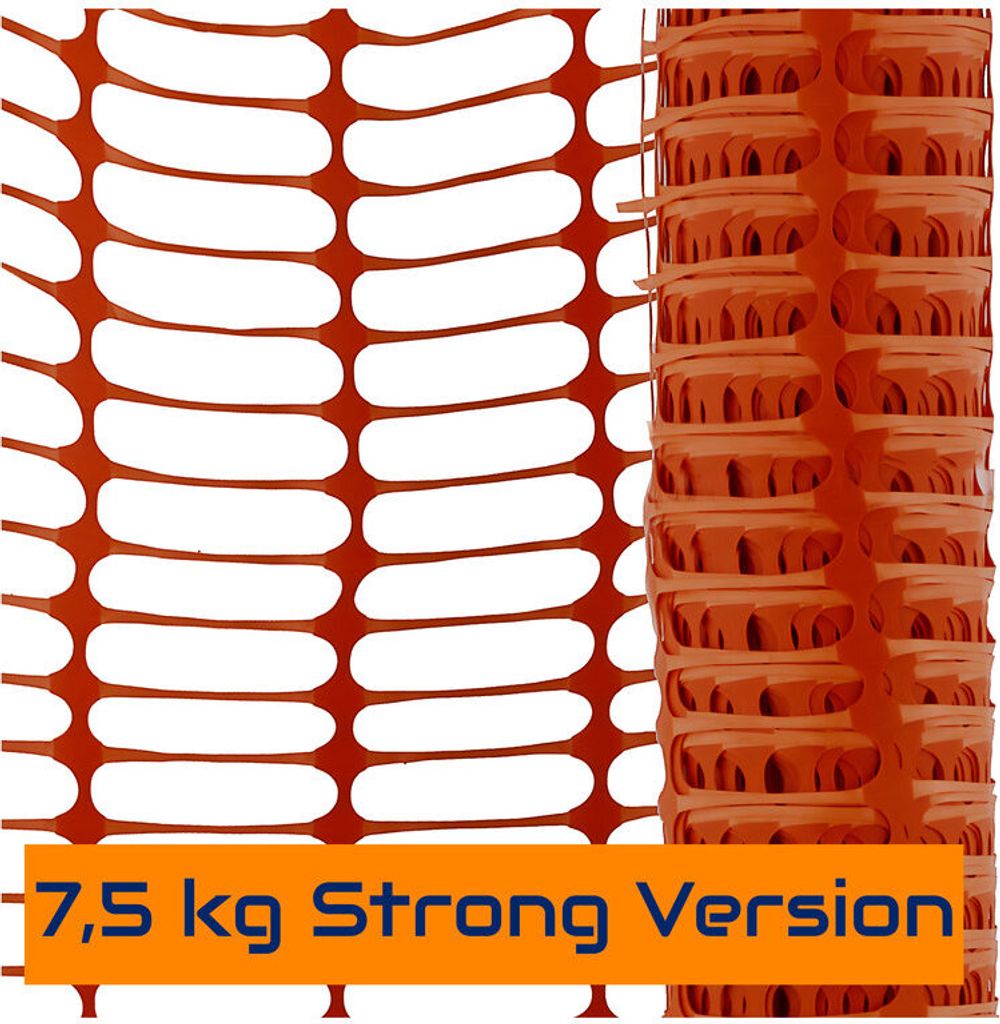 Fangzaun orange 7,5 kg Warnzaun 50 m Rolle Schutzzaun reissfest