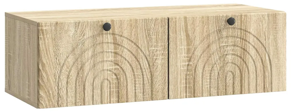 Meuble TV mural vidaXL en chêne Sonoma 98x41x30 cm pour salon moderne