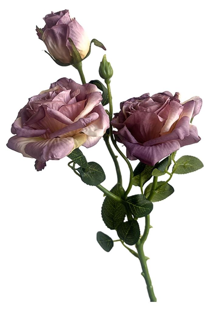 Künstliche dreiköpfige französische Rose, realistische Kunstblumen, Dekoration für drinnen und draußen, Hochzeits-, Garten-, Event- und Fotore...