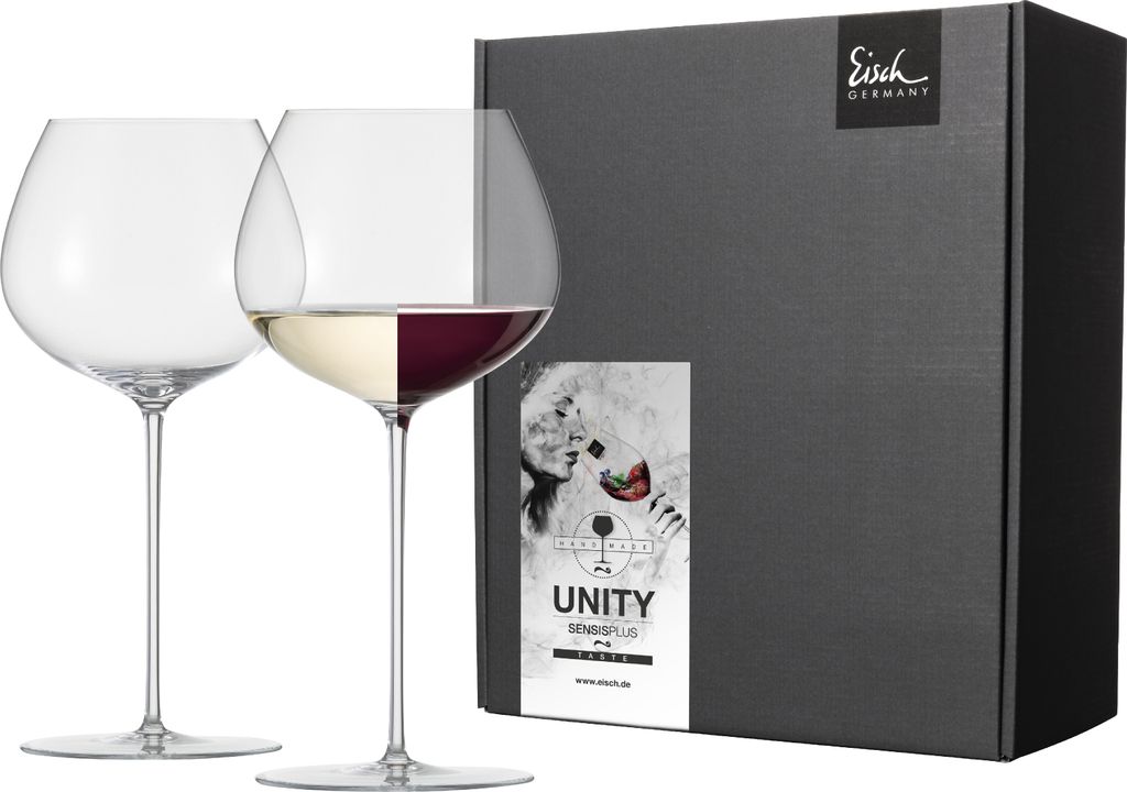 Eisch Burgundergläser Unity Sensis plus, 2er Set, Rotweinglas, Weinglas, Kristallglas, 765 ml, 25224010
