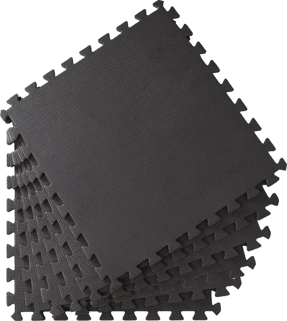 Tapis de protection fitness noir pour sol de garage ou salle de sport