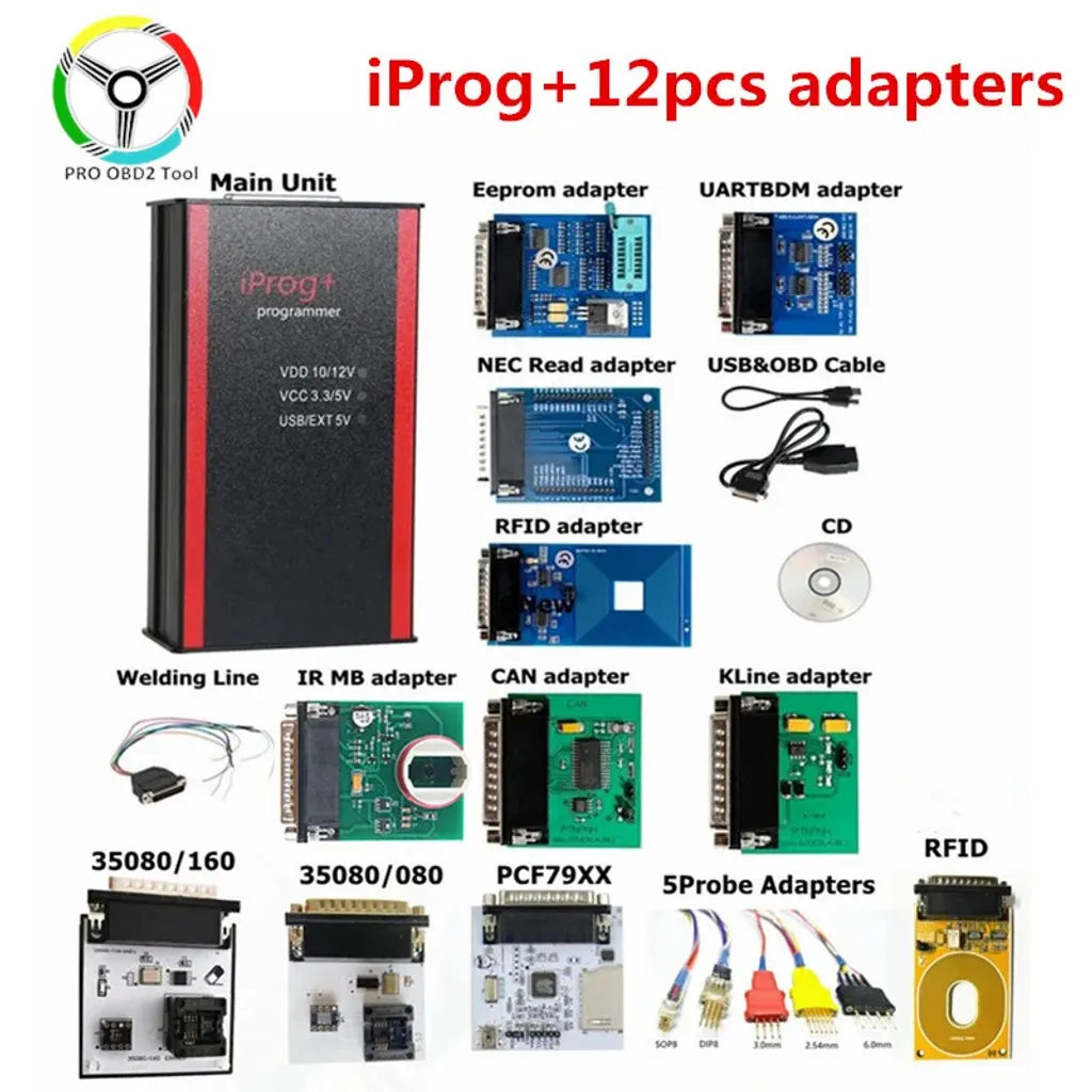 Interface Iprog V87 Programmateur 12 Adaptateurs IMMO et EEPROM Pro - 2