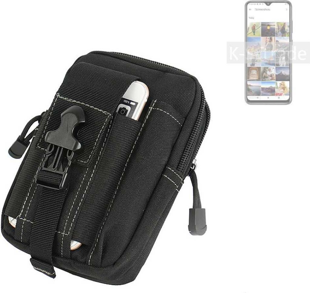 K-S-Trade Gürtel Tasche kompatibel mit Cubot Note 30 Gürteltasche Holster Schutz Hülle Handy Hülle Smartphone outdoor Handy-Hülle schwarz