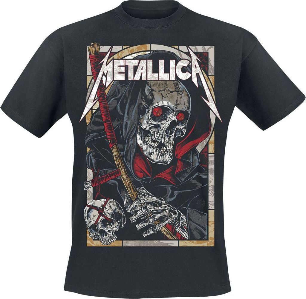 Metallica T-Shirt Uni Death Reaper schwarz Band-Merch, Bands 100% Baumwolle 4XL