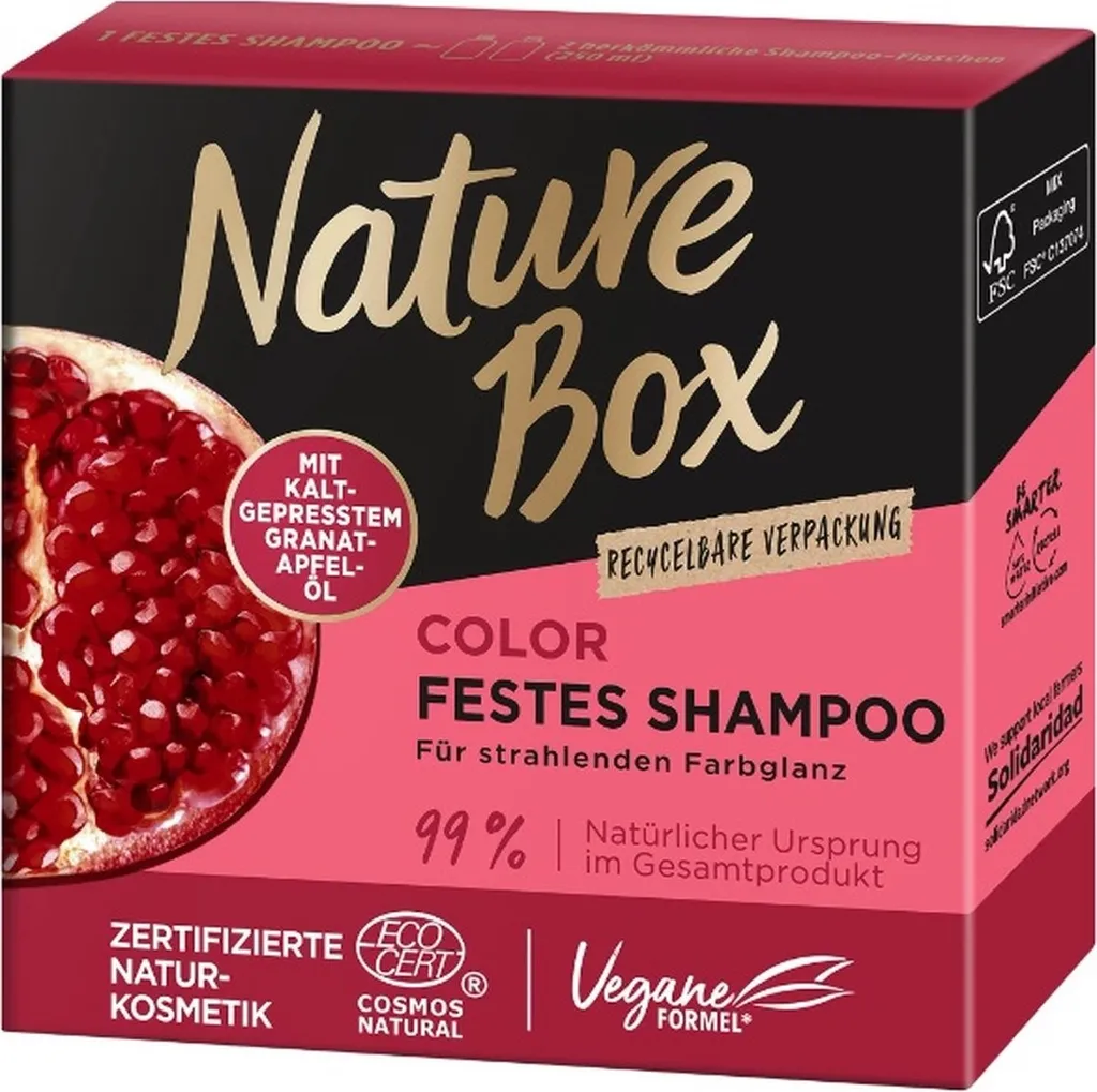 Nature Box Shampoo al Melograno 85g: Trattamento Colore di Lusso