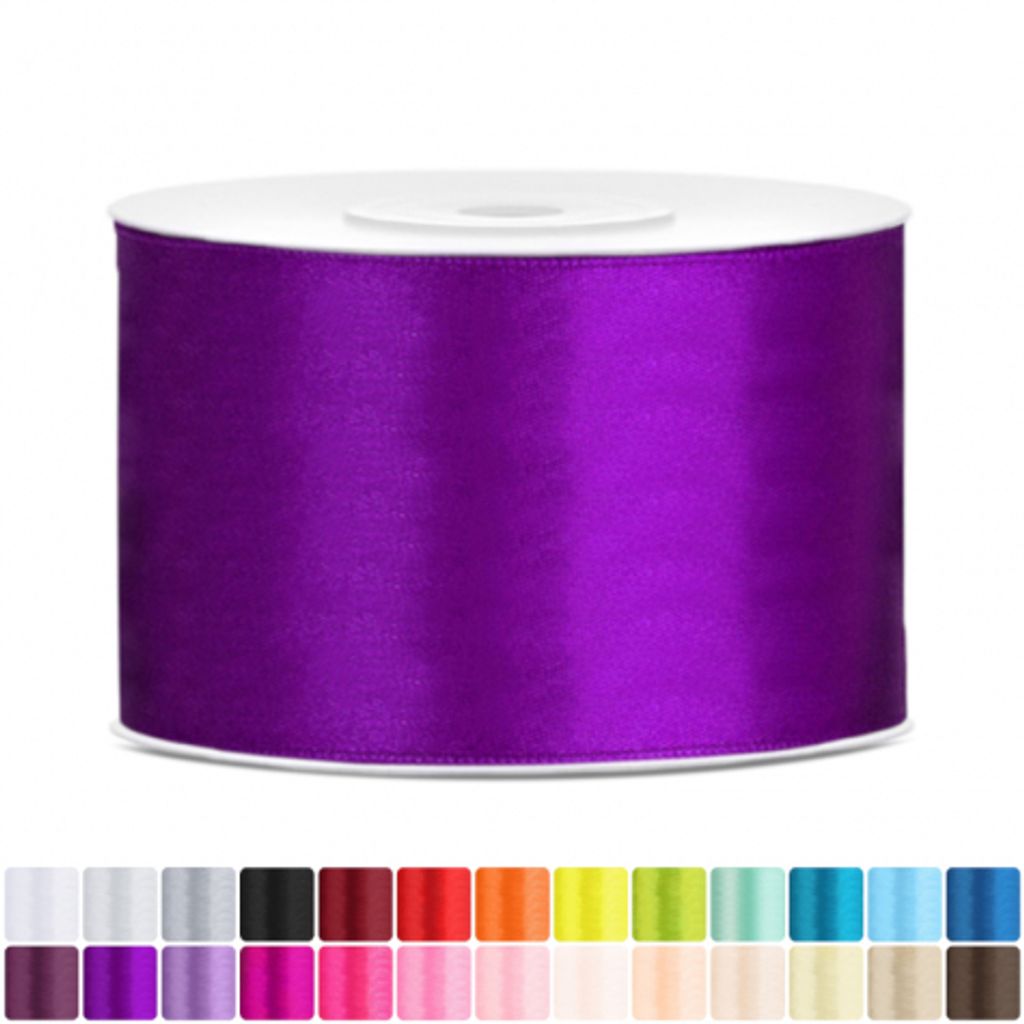 Satinband 50mm Lila - 25 Meter Rolle Geschenk- & Produktbild 