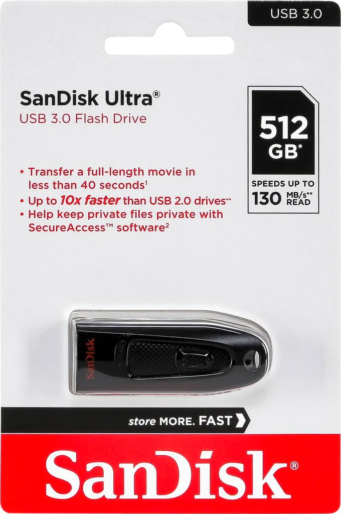 Clé USB 512 Go SanDisk Ultra 3.0 : finissez-en avec le manque de place