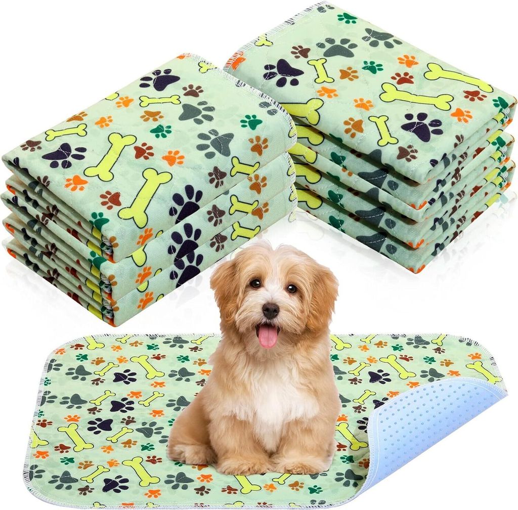 6 Stück Waschbare PIPI Pads für Hunde 60 x 40 cm Wiederverwendbare Welpen Pads Saugfähige wasserdichte Hund Urin Pads Hundematte rutschfeste Tra...