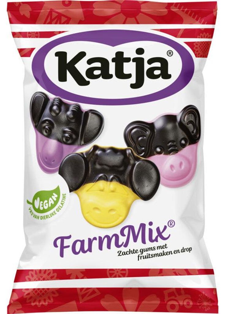 Katja - Katja Farm Mix snoep, mix van 3 zachte fruitgums Produktbild 
